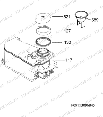 Взрыв-схема посудомоечной машины Electrolux ESF6700ROW - Схема узла Water softener 066